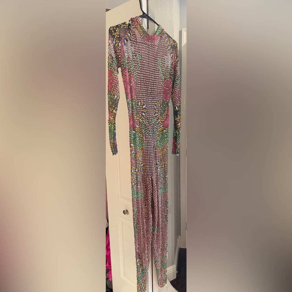 Mewmews Multicolor Rhinestone Jumpsuit - Picture 6 of 6